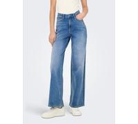JdY Damen Jdyfelina-fina Hw Med Blue DNM Noos Wide Fit Jeans, Medium Blue Denim, S / 30L EU