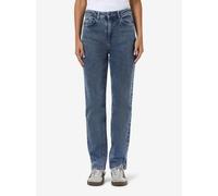 High-waist-Jeans NOISY MAY "NMDAISY HW MOM FIT JEAN AZ394MB FWD NOOS", Damen, Gr. 26, Länge 30, blau (medium blau denim), Denim/Jeans, Obermaterial: 99% Baumwolle, 1% Elasthan, unifarben, Jeans High-w