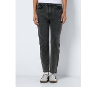 Noisy May Moni Straight Ankle Az391dg Hochtaillierte Jeans 26 Dark Grey Denim