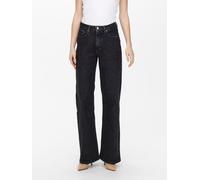 Only Jeans ONLJUICY HW WIDE LEG REA244, High Waist, Schwarz, 31/32 Damen