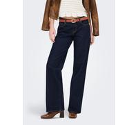 High-waist-Jeans ONLY "ONLJUICY LW WIDE LEG DNM RINSE MAE NOOS", Damen, Gr. 30, Länge 30, dunkelblau denim, Denim/Jeans, Obermaterial: 99% Baumwolle, 1% Elasthan, unifarben, lang, Jeans High-Waist-Jea