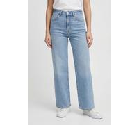 High-waist-Jeans ONLY "ONLMADISON BLUSH HW CP WD DNM CRO371NOOS", Damen, Gr. M (38), Länge 32, blau (light blau denim), Denim/Jeans, Obermaterial: 92% Baumwolle, 6% Elastomultiester, 2% Elasthan, unif
