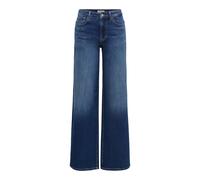 High-waist-Jeans ONLY "ONLMADISON BLUSH HW WIDE DNM DOT229 NOOS", Damen, Gr. S (36), Länge 30, dunkelblau denim, Denim/Jeans, Obermaterial: 82% Baumwolle, 16% Polyester, 2% Elasthan, unifarben, lang,