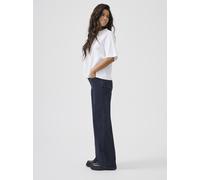 High-waist-Jeans ONLY "ONLMADISON BLUSH HW WIDE DNM REA024 NOOS", Damen, Gr. XL (42), Länge 32, dunkelblau denim detail:rinse, Denim/Jeans, Obermaterial: 92% Baumwolle, 6% Elastomultiester, 2% Elastha