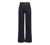 High-waist-Jeans ONLY "ONLMADISON BLUSH HW WIDE DNM REA024 NOOS", Damen, Gr. XL (42), Länge 32, dunkelblau denim detail:rinse, Denim/Jeans, Obermaterial: 92% Baumwolle, 6% Elastomultiester, 2% Elastha