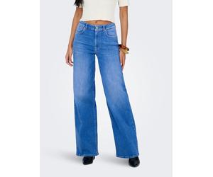 High-waist-Jeans ONLY "ONLMADISON BLUSH HW WIDE DNM REA262 NOOS", Damen, Gr. XS, Länge 34, special bright blau denim, Denim/Jeans, Obermaterial: 92% Baumwolle, 6% Elastomultiester, 2% Elasthan, unifar