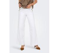 Only - ONLMADISON HW BUTTON WIDE DNM 730 NOOS White Denim - Gr. - 30/32