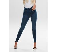 High-waist-Jeans ONLY "ONLROYAL", Damen, Gr. M (38), Länge 32, blau (dunkelblau denim), Denim/Jeans, Obermaterial: 69% Baumwolle, 29% Polyester, 2% Elasthan, Abriebeffekte, Jeans High-Waist-Jeans (612