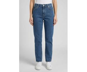 High-waist-Jeans PEPE JEANS "TAPERED JEANS HW", Damen, Gr. 25, Länge 32, blau (mid blau), Denim/Jeans, Obermaterial: 99% Baumwolle, 1% Elasthan, gerade, unten schmal lang, Jeans High-Waist-Jeans (1523