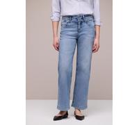 Loose-fit-Jeans STREET ONE, Damen, Gr. 30, Länge 26, light blau wash, Jeans, 63% Baumwolle, 25% Polyester, 10% Viskose, 2% Elasthan, unifarben, 7/8-Länge, Jeans, im Loose Fit (10546100-30) light blau 