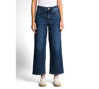 High-waist-Jeans TOM TAILOR "NELMA", Damen, Gr. 32, Länge 28, mid stone bright blau denim, Denim/Jeans, Obermaterial: 93% Baumwolle, 6% Elastomultiester, 1% Elasthan. Futter: 65% Baumwolle, 35% Polyes