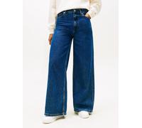 High-waist-Jeans TOMMY HILFIGER "DNM 70's WIDE LEG HW", Damen, Gr. 33, Länge 30, emi, Denim/Jeans, Obermaterial: 100% Baumwolle, unifarben, lässig geschnitten knöchellang, Jeans High-Waist-Jeans (6266