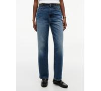 High-waist-Jeans TOMMY HILFIGER "TAPERED CAM HW ANKLE", Damen, Gr. 34, Länge 30, cam mid, Denim/Jeans, Obermaterial: 100% Baumwolle, unifarben, regular fit knöchellang, Jeans High-Waist-Jeans, Baumwol