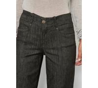High-waist-Jeans TONI "Liv New Wide", Damen, Gr. 22, K-Gr, schwarz (espresso), Denim/Jeans, Obermaterial: 88% Baumwolle, 10% Polyester, 2% Elasthan, unifarben, regular fit lang, Jeans High-Waist-Jeans