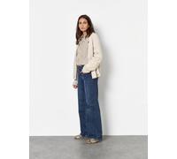 High-waist-Jeans TONI "Liv New Wide", Damen, Gr. 38, N-Gr, blau (mid blau used), Denim/Jeans, Obermaterial: 88% Baumwolle, 10% Polyester, 2% Elasthan, unifarben, regular fit lang, Jeans High-Waist-Jea