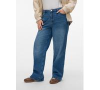 Vero Moda Curve Tessa Wide Ra118 Hochtaillierte Jeans 46 Medium Blue Denim