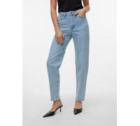 High-waist-Jeans VERO MODA "VMTESSA HR MOM JEANS RA389 GA NOOS", Damen, Gr. 30, Länge 32, blau (light blau denim), Denim/Jeans, Obermaterial: 99% Baumwolle, 1% Elasthan, unifarben, Jeans High-Waist-Je
