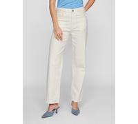 High-waist-Jeans VILA "VIKELLY JAF HW STRAIGHT JEANS-NOOS", Damen, Gr. 36, Länge 32, cloud dancer, Jeans High-Waist-Jeans (99366030-36) cloud dancer