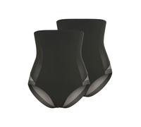 High-Waist-Panty YSABEL MORA, Damen, Gr. L, schwarz, Obermaterial: 73% Polyamid, 27% Elasthan, figurbetont, Unterhosen, hoch geschnitten, elastisch, starker Shape-Effekt, Tüll (86363367-L) schwarz