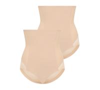High-Waist-Panty YSABEL MORA, Damen, Gr. XL, beige, Obermaterial: 73% Polyamid, 27% Elasthan, figurbetont, Unterhosen, hoch geschnitten, elastisch, starker Shape-Effekt, Tüll (14909065-XL) beige