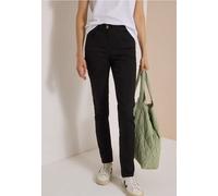 Slim-fit-Jeans CECIL, Damen, Gr. 36, Länge 32, schwarz, Jeans, 89% Baumwolle, 9% Polyester, 2% Elasthan, unifarben, lang, Jeans Slim-fit-Jeans, High Waist (74834444-36) schwarz