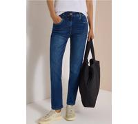 Slim-fit-Jeans CECIL, Damen, Gr. 30, Länge 32, blau (mid blau wash), Jeans, 83% Baumwolle, 15% Polyester, 2% Elasthan, unifarben, lang, Jeans Slim-fit-Jeans, 5-Pocket-Style (32329228-30) mid blau wash