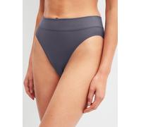 High-Waist-Slip CALIDA "Elastic", Damen, Gr. S (40/42), graystone, Single Jersey, Obermaterial: 94% Baumwolle, 6% Elasthan, körpernah, Unterhosen, breiter Softbund, elastisch, Single Jersey, atmungsak