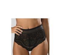 High-Waist-Slip, Damen, Gr. 32/34, schwarz, Spitze, Obermaterial: 90% Polyamid, 10% Elasthan, PETITE FLEUR GOLD BY LASCANA, körpernah, Unterhosen Taillenslip, mit eleganter Spitz (45891039-32) schwarz