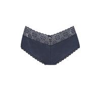 High-Waist-Slip S.OLIVER "Amelie", Damen, Gr. 32/34, blau (dunkelblau), Microtouch, Obermaterial: 90% Polyamid, 10% Elasthan, Unterhosen, aus wunderschöner Spitze (23558217-32) dunkelblau