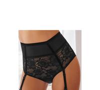 High-Waist-Slip "Seduction", Damen, Gr. 36/38, schwarz, Spitze, Obermaterial: 85% Polyamid, 15% Elasthan, PETITE FLEUR GOLD BY LASCANA, körpernah, Unterhosen, mit abnehmbaren Strapsen (92289839-36) sc