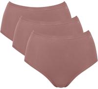High-Waist-Slip SLOGGI "GO Daily Cotton", Damen, Gr. XL, braun (cacao), Single Jersey, Obermaterial: 95% Baumwolle, 5% Elasthan, unifarben, körpernah, Unterhosen, Glanz-Effekt Details, hochgeschnitten