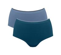 High-Waist-Slip SLOGGI "GO Sense Highwaist C2P", Damen, Gr. S, blau, light combination, Single Jersey, Obermaterial: 88% Modal, 12% Elasthan, Unterhosen, Santoni Rundstrick (88423834-S) blau, light co