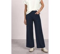 Jerseyhose STREET ONE, Damen, Gr. 36, Länge 28, shadowed navy, Jersey, 61% Viskose, 32% Polyamid, 7% Elasthan, unifarben, comfort fit lang, Hosen Jerseyhose, High Waist (45671118-36) shadowed navy