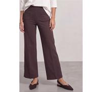 Jerseyhose STREET ONE, Damen, Gr. 46, Länge 30, ruby vine, Jersey, 61% Viskose, 32% Polyamid, 7% Elasthan, unifarben, comfort fit lang, Hosen Jerseyhose, High Waist (50639310-46) ruby vine