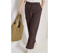 Stoffhose CECIL, Damen, Gr. XL, Länge 30, macchiato braun, Stoff, 93% Nylon, 7% Elasthan, unifarben, loose fit lang, Hosen Stoffhose, Elastikbund mit Tunnelzug (71404219-XL) macchiato braun