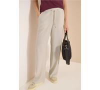 Stoffhose CECIL, Damen, Gr. XL, Länge 30, grain beige, Stoff, 84% Viskose, 16% Polyamid, unifarben, loose fit lang, Hosen Stoffhose, satinierte Viskose (24258828-XL) grain beige