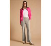 Cordhose CECIL, Damen, Gr. M, Länge 30, beige (silbery beige), Cord, 65% Baumwolle, 33% Polyester, 2% Elasthan, unifarben, loose fit lang, Hosen Cordhose, mit Elastikbund (77020628-M) silbery beige
