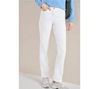 Slim-fit-Jeans CECIL, Damen, Gr. 36, Länge 28, weiß, Jeans, 78% Baumwolle, 21% Elastomultiester, 1% Elasthan, unifarben, lang, Jeans Slim-fit-Jeans, High Waist (75222109-36) weiß