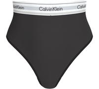 High-Waist-String, Damen, Gr. XS (34), schwarz, Jersey, Obermaterial: 53% Baumwolle, 35% Modal, 12% Elasthan, CALVIN KLEIN UNDERWEAR, unifarben, körpernah, Unterhosen High-Waist-String, Körpernahe Pas