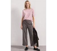 Culotte STREET ONE, Damen, Gr. 32, Länge 26, schwarz coffee, Stoff, 81% Polyester, 17% Viskose, 2% Elasthan, kariert, comfort fit 7/8-Länge, Hosen Culotte, mit Karomuster (66269448-32) schwarz coffee