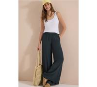 Stoffhose CECIL, Damen, Gr. XL, Länge 30, palm breeze grün, Stoff, 100% Viskose, unifarben, loose fit lang, Hosen Stoffhose, mit Elastikbund (82855249-XL) palm breeze grün