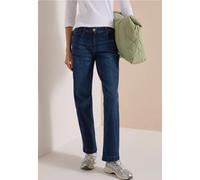 Loose-fit-Jeans CECIL, Damen, Gr. 38, Länge 32, blau (dunkelblau wash), Jeans, 76% Baumwolle, 22% Polyester, 2% Elasthan, unifarben, lang, Jeans, im Loose Fit (76390213-38) dunkelblau wash