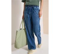 Cecil - High Waist Wide Leg Jeans im Loose Fit blau - Gr. - 30