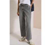 Loose-fit-Jeans CECIL, Damen, Gr. 27, Länge 28, light grau wash, Jeans, 99% Baumwolle, 1% Elasthan, unifarben, knöchelfrei, Jeans, 5-Pocket-Style (30950114-27) light grau wash