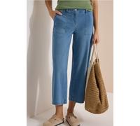 Loose-fit-Jeans CECIL, Damen, Gr. 29, Länge 26, light blau wash, Jeans, 98% Lyocell, 2% Elasthan, unifarben, kniebedeckend, Jeans, 5-Pocket-Style (43031658-29) light blau wash