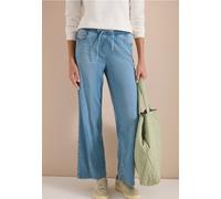 Loose-fit-Jeans CECIL "Style Neele", Damen, Gr. M (40), Länge 30, light blau used wash, Denim/Jeans, Obermaterial: 97% Lyocell, 3% Elasthan. Futter: 52% Polyester, 48% Baumwolle, unifarben, loose fit