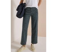 High Waist Wide Leg Jeans mit Leo-Muster
