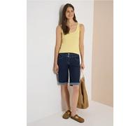 Loose-fit-Jeans CECIL, Damen, Gr. 34, blau (rinsed wash), Jeans, 68% Baumwolle, 31% Polyester, 1% Elasthan, unifarben, kurz, Jeans, High Waist (59387304-34) rinsed wash