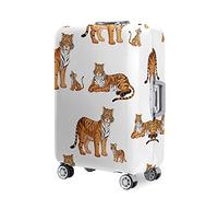 Highdi 18-32 Zoll Kofferschutzhülle, 3D-Tiger-Druck Elastisch Reise Kofferhülle, Staubdicht Koffer Schutzhülle,Kofferhülle mit Reißverschluss Kratzfest Kofferschutzhülle (XL,Tiger 1)