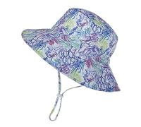Highdi Unisex Baby Sonnenhut, Mädchen Jungen Kinderhut mit Niedlicher Cartoon Druck Sommerhut Kleinkind Faltbar Sonnenschutz Strandhut Fisherhut (lila Blume,M(50-54cm))